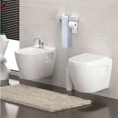 Hänge Dusch WC Taharet Bidet Funktion Toilette Aloni WC mit Deckel
