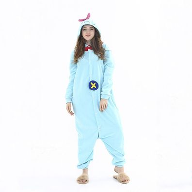 Herren Damen Lilo Stitch Hooded Pyjama Winter Scrump Cosplay Kostüm Schlafanzug