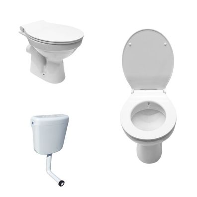 Komplettset Stand WC Taharet/Bidet Abgang Waagerecht Wand + Deckel + Sp?lkasten