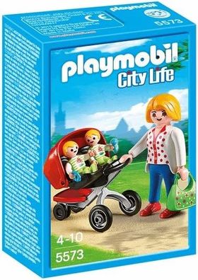 Playmobil City Life - 5573 Zwillingskinderwagen, ab 4 Jahren [Toy Award 2014] Bunt