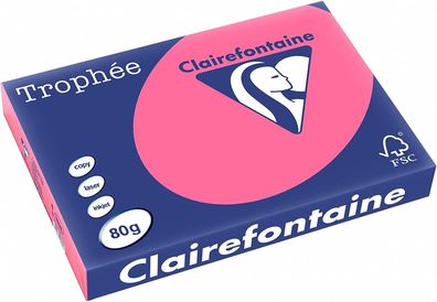 Clairefontaine Trophee Color 1898C eosin 80g/ m² DIN-A3 - 500 Blatt