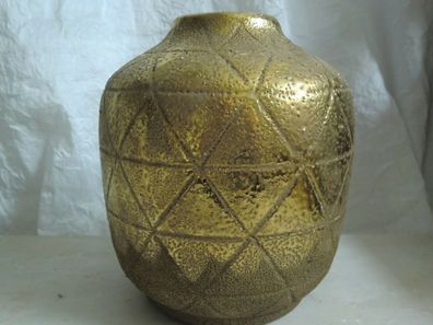 Vase "Byrte" aus Keramik 18,5cm, Farbe Gold, Wohnaccessoires