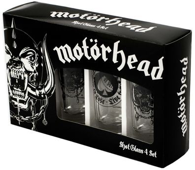 Motörhead - 4X Born to lose Shotglas Schnapsglas Set NEU & 100% offizielles Merch!