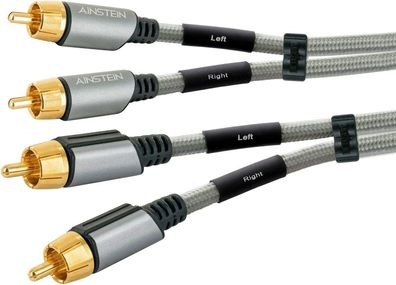 Audio Cinch Kabel 1,0m, 2x Cinch Stecker > 2x Cinch Stecker Audiokabel