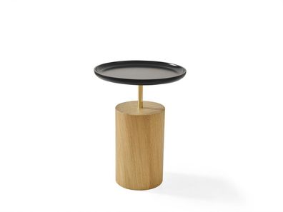 Beistelltisch Tisch Holz Beistell Designer Möbel Schwarz Rund Tisch