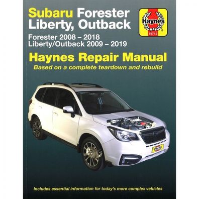Subaru Forester Liberty Outback 2008-2019 SUV Import Reparaturanleitung Haynes