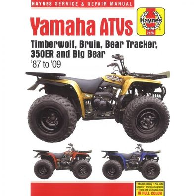 Yamaha ATVs Timberwolf Bruin Bear Tracker 350er Big Bear 1987-2009 Haynes