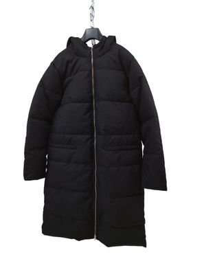 Jaqueline de Yong - Damen lange Kapuzenjacke Jacke Mantel schwarz Gr. L