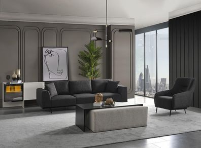 Wohnzimmer Sofagarnitur 4 + 1 Sitzer Couch Polster Luxus möbel 3tlg. Couch
