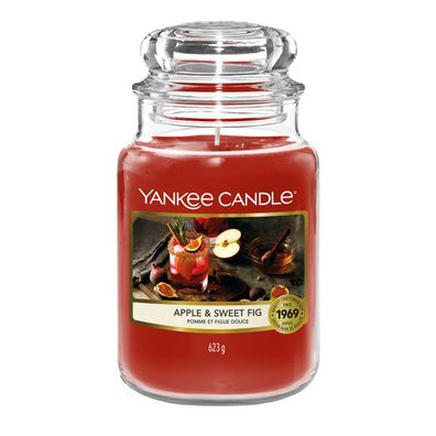 Yankee Candle Apple & Sweet Fig Duftkerze Großes Glas 623 g