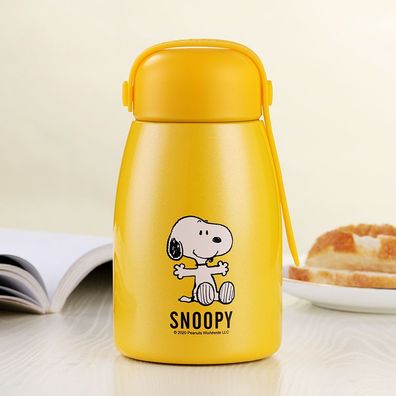 Snoopy Charlie Brown 360ml Edelstahl Thermosbecher mit Deckel Kinder Thermosflasche