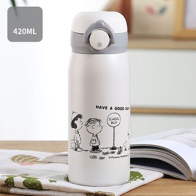 Peanuts Snoopy 420ml Edelstahl Thermosbecher Kinder Outdoor Thermosflasche
