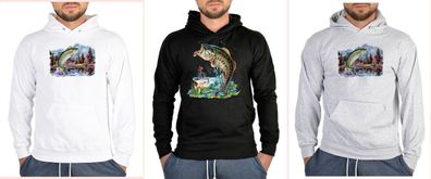 Herren Kapuzenpullover Angler Hoodie Angel Sweater Männer Sweat-Shirt mit Kapuze