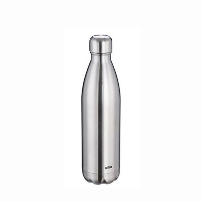 Isolierflasche Elegante, Edelstahl metallic satiniert - Inhalt: 0,75 Liter