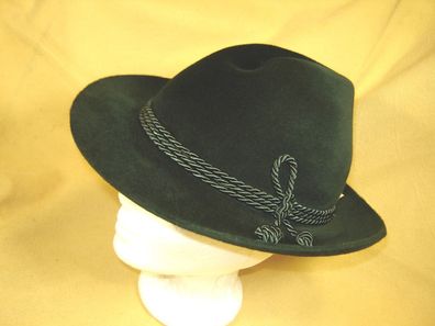 bayrischer Trachtenhut Dreher Hut grün Velourhut zur Lederhose Haarvelour MI