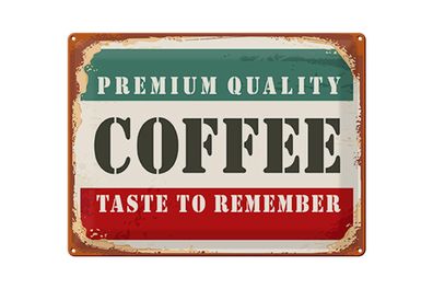 Blechschild Retro 40x30 cm Premium Quality Coffee Kaffee Deko Schild tin sign