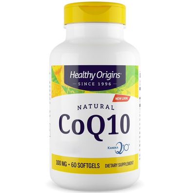 Healthy Origins, Natural CoQ10 (Kaneka Q10™), 100mg, 60 Weichkapseln