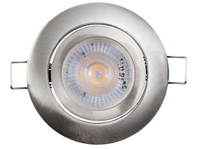 LED-Einbauleuchte McShine ''Eco-50'' 5W, 400lm, 4000K, Edelstahl gebürstet