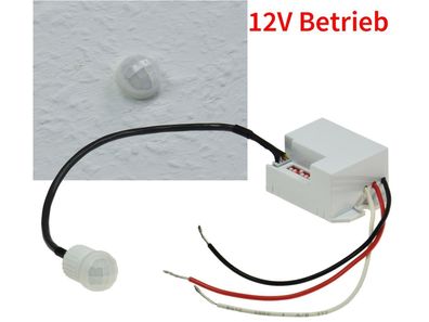 Einbau-Bewegungsmelder "CT-PIR Mini 12V"12V DC, 1-60W, LED geeignet, weiß