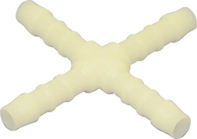 Schlauchverbinder Kreuz-Stück, Kunststoff - für Schlauchdurchmesser: 5 mm