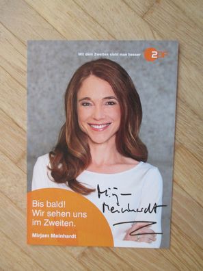 ZDF Fernsehmoderatorin Mirjam Meinhardt - handsigniertes Autogramm!!!