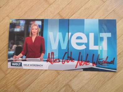 Welt Fernsehmoderatorin Nele Würzbach - handsigniertes Autogramm!!!