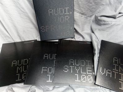 Audi Vorsprung 100 Pressemappe mit CD und 3 Büchern im Schmuckschuber