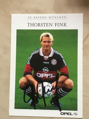 Thorsten Fink FC Bayern München Autogrammkarte orig signiert Fußball #5571