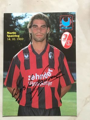 Martin Spanring SC Freiburg Autogrammkarte orig signiert Fußball #5590