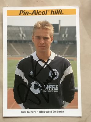 Dirk Kunert BW 90 Berlin Autogrammkarte orig signiert Fußball #5596