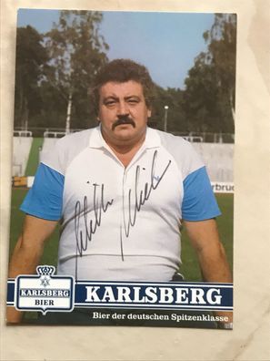Will Wiehn Karlsberg Autogrammkarte orig signiert Fußball #5572
