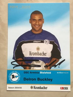Delron Buckley DSC Arminia Bielefeld Autogrammkarte orig signiert Fußball #5575