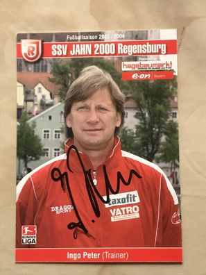 Ingo Peter SSV Jahn Regensburg Autogrammkarte orig signiert Fußball #5599