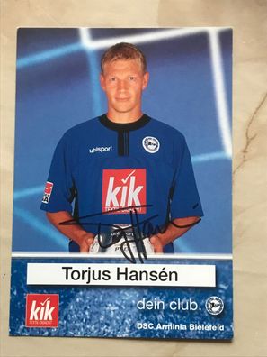 Torjus Hansen DSC Arminia Bielefeld Autogrammkarte orig signiert Fußball #5578