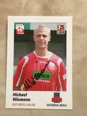 Michael Wiemann RW Ahlen Autogrammkarte orig signiert Fußball #5539