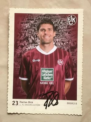 Florian Dick FC Kaiserslautern Autogrammkarte orig signiert TV FILM #5509