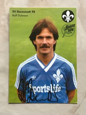Rolf Dohmen SV Darmstadt Autogrammkarte orig signiert TV FILM #5518