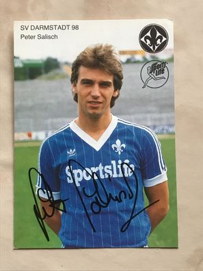Peter Salisch SV Darmstadt Autogrammkarte orig signiert TV FILM #5532