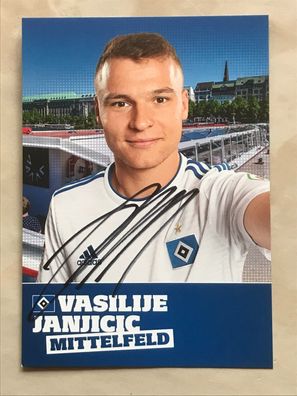 Vasilije Janjicic 2018-19 HSV Hamburger SV Autogrammkarte orig signiert FILM5476