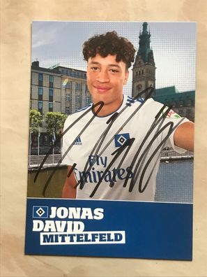 Jonas David 2018-19 HSV Hamburger SV Autogrammkarte orig signiert TV FILM #5493