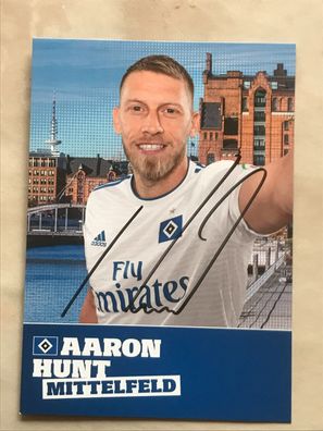 Aaron Hunt 2018-19 HSV Hamburger SV Autogrammkarte orig signiert TV FILM #5474