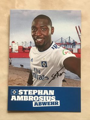 Stephan Ambrosius 2018-19 HSV Hamburger SV Autogrammkarte orig signiert #5481