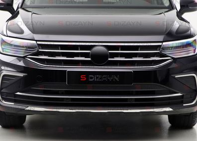 Chrom Grilleiste Stoßstange 1-tlg für VW Tiguan / Allspace Facelift ab 2020