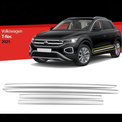 Seitenleiste 4-tlg Türleisten Edelstahl für VW T-Roc Facelift ab 2019