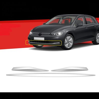 Chrom Grilleiste Stoßstange Edelstahl 3-tlg für VW Golf VIII