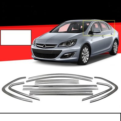 Fensterleisten Edelstahl 12-tlg für Opel Astra J Stufenheck 2010-2015