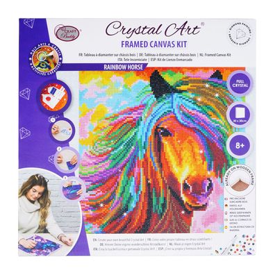 Kristallbild Set Puzzle Mosaik Bild Bastel Perlen Pferde Motiv Pferd Pony 30x30