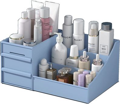 Schminktisch-Organizer mit 2 Schubladen, Multifunktions-Aufbewahrungsbox für Make-up,
