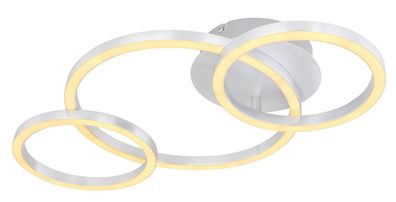 GLOBO LED Deckenleuchte weiß aus Acryl Reggy inkl. Leuchtmittel modern 3 Ringe