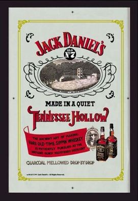 Jack Daniels Spiegel Tennessee Whisky Wandspiegel 30 cm Bar Kneipe Kellerbar